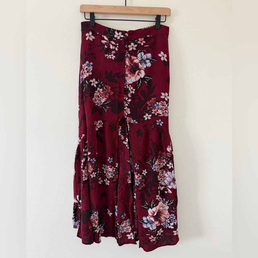 Buckle Hem & Thread Boho Floral Button Down Skirt size medium